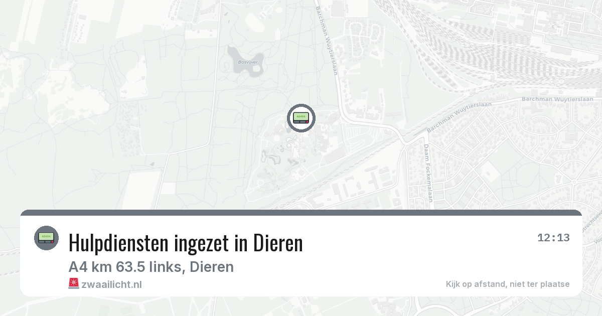 Hulpdiensten ingezet in Dieren — 8 feb 2026 | 🚨 Zwaailicht.nl