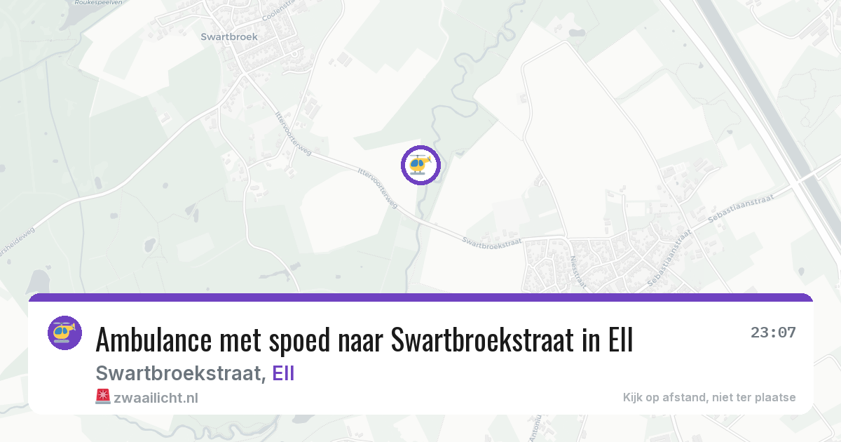 Ambulance met spoed naar Swartbroekstraat in Ell — 14 jun 2026
