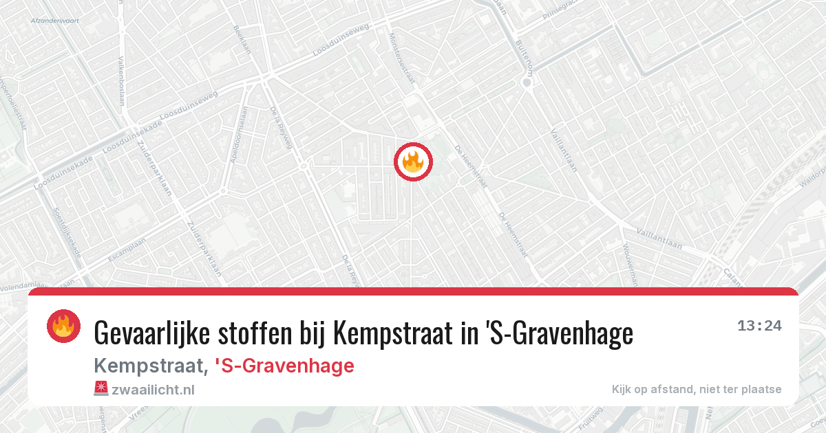Gevaarlijke stoffen bij Kempstraat in 'S-Gravenhage — 26 apr 2026
