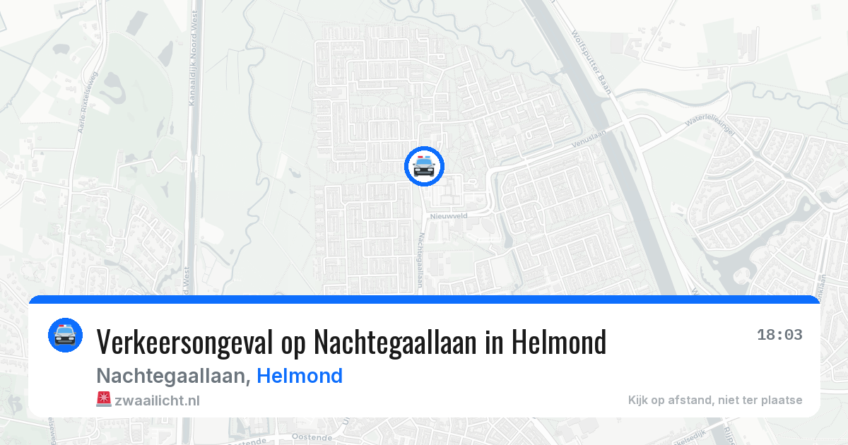 Verkeersongeval op Nachtegaallaan in Helmond — 6 apr 2026
