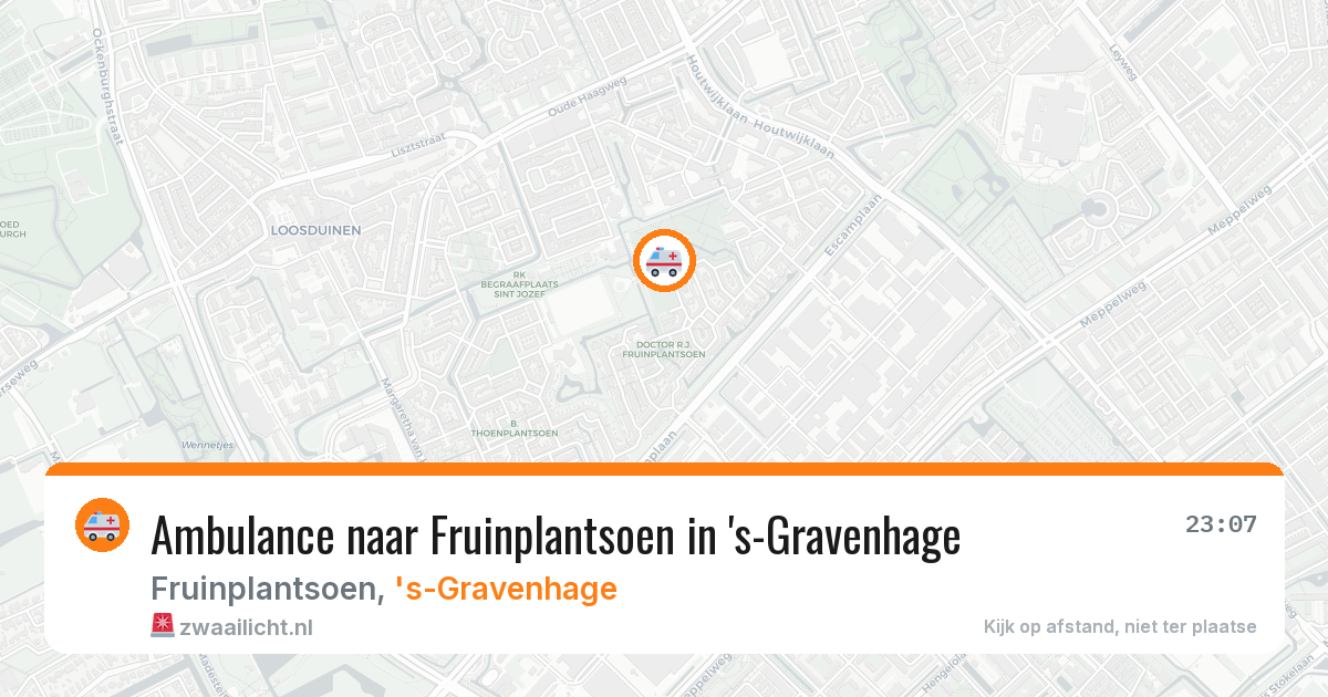 Ambulance naar Fruinplantsoen in 's-Gravenhage — 29 jul 2026