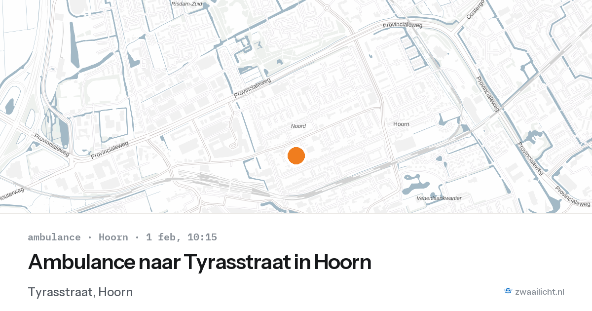 Ambulance naar Tyrasstraat in Hoorn — 1 feb 2026