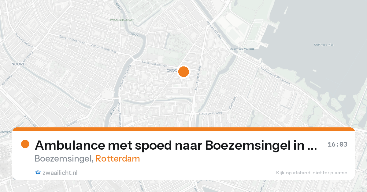 Ambulance met spoed naar Boezemsingel in Rotterdam — 24 aug 2026
