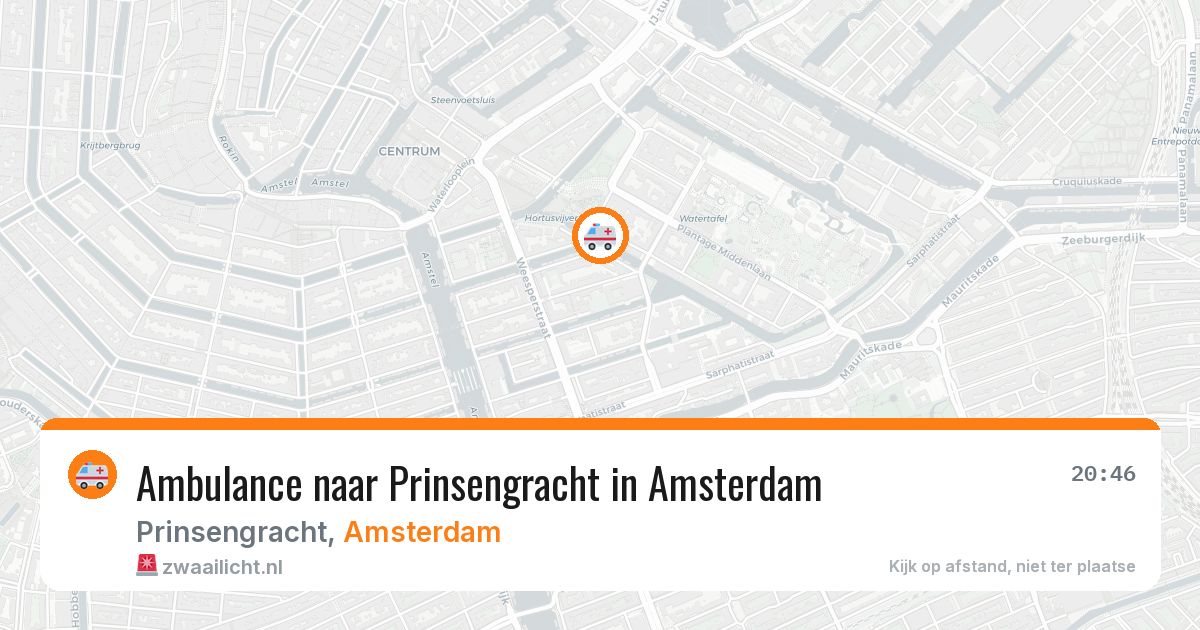 Ambulance naar Prinsengracht in Amsterdam — 17 mrt 2026