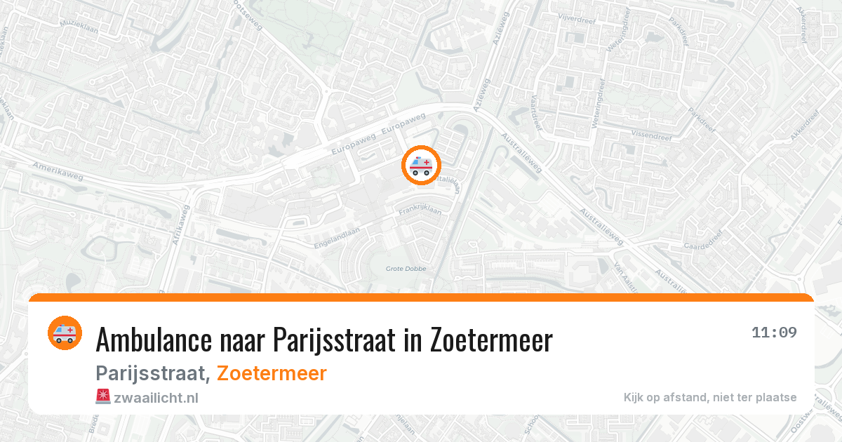 Ambulance naar Parijsstraat in Zoetermeer — 10 jun 2026