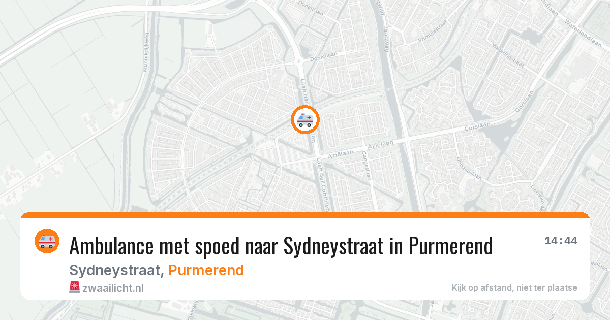 Ambulance met spoed naar Sydneystraat in Purmerend — 17 mei 2026