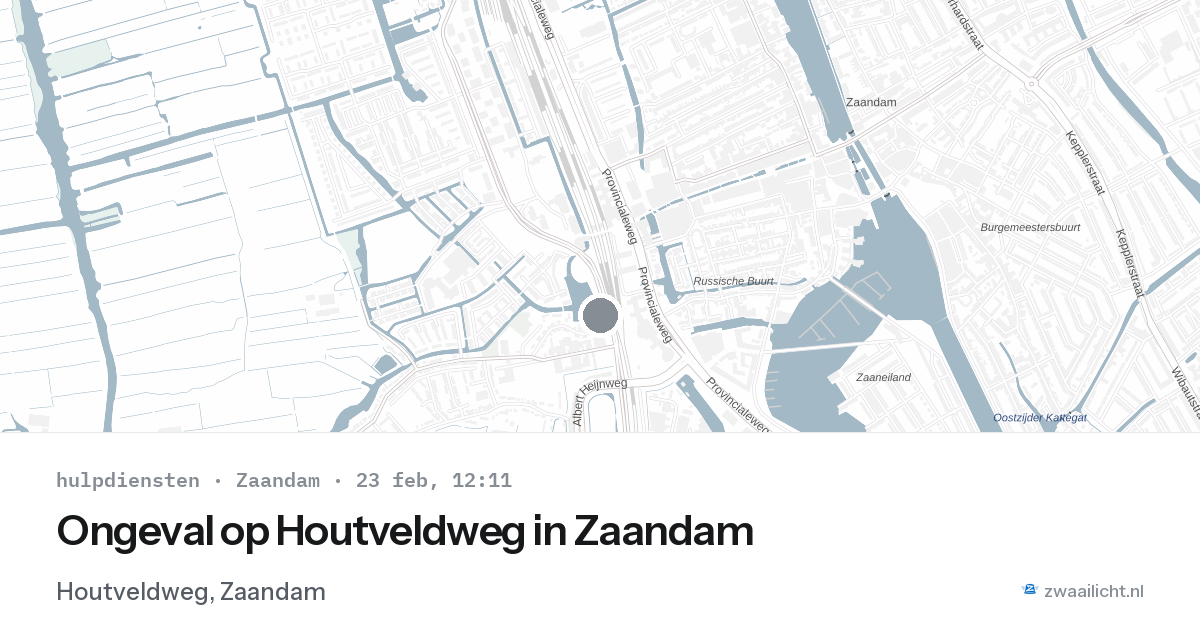 Ongeval op Houtveldweg in Zaandam — 23 feb 2026