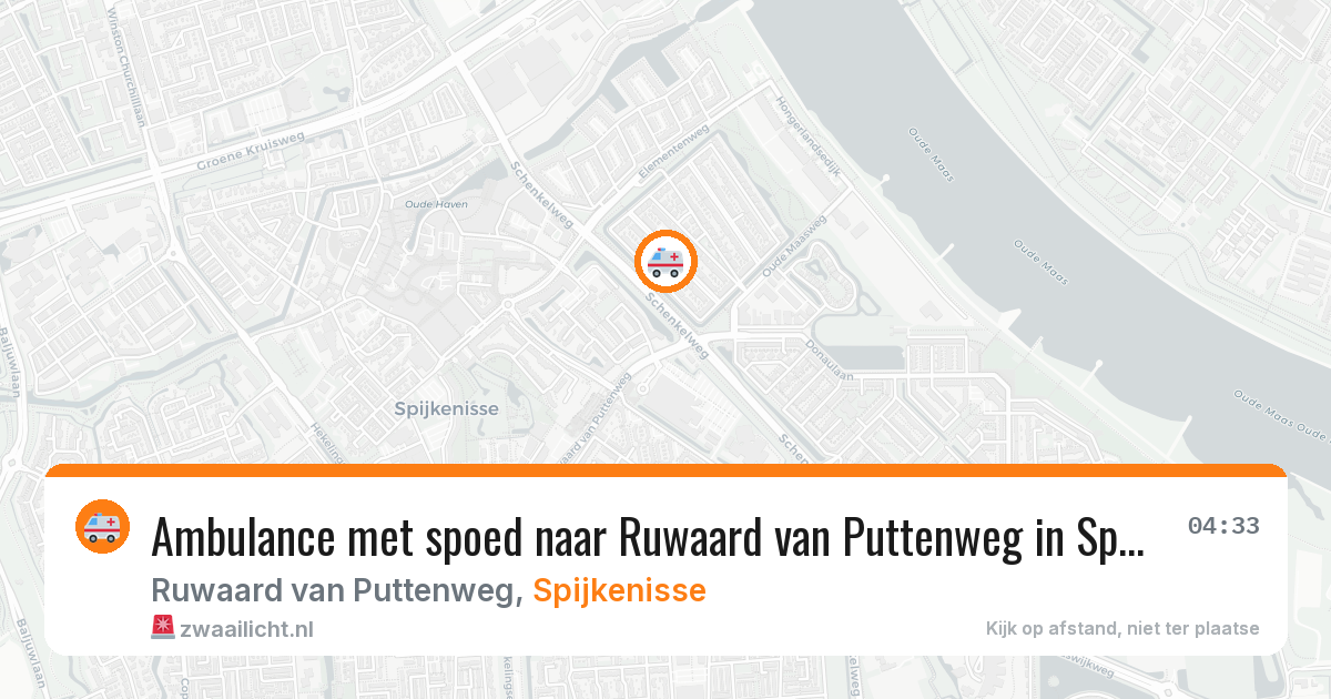 Ambulance met spoed naar Ruwaard van Puttenweg in Spijkenisse — 16 apr 2026