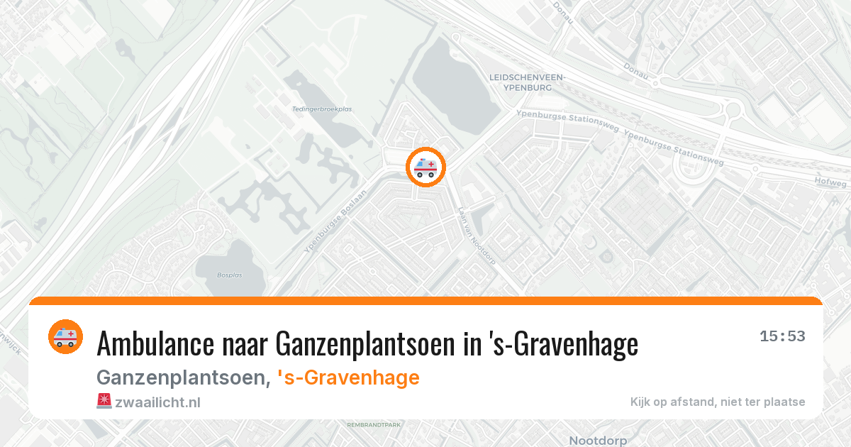 Ambulance naar Ganzenplantsoen in 's-Gravenhage — 9 jul 2026