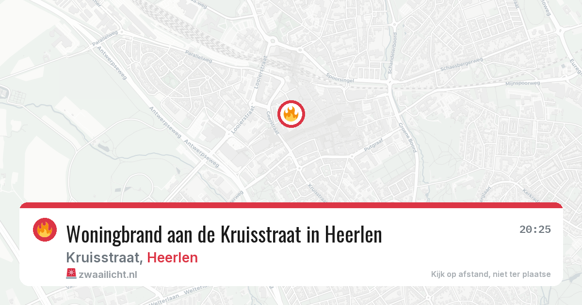 Woningbrand aan de Kruisstraat in Heerlen — 6 mei 2026