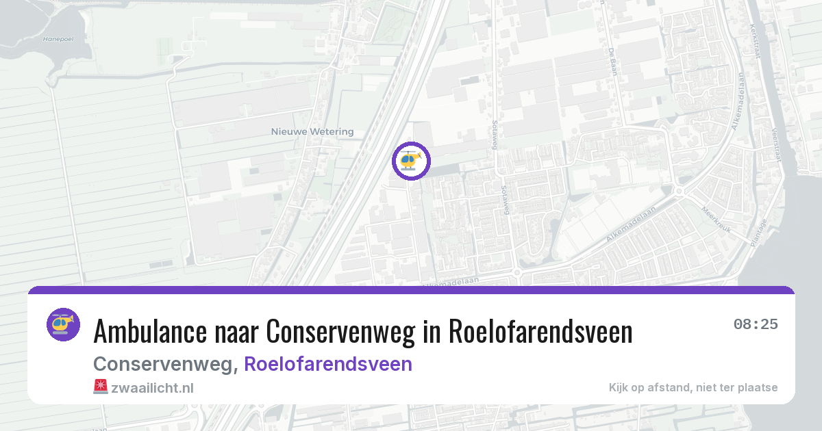 Ambulance naar Conservenweg in Roelofarendsveen — 17 feb 2026