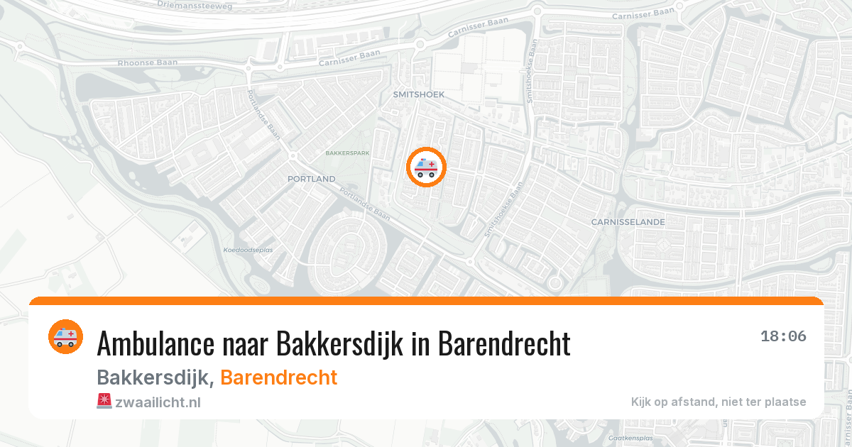 Ambulance naar Bakkersdijk in Barendrecht — 23 apr 2026