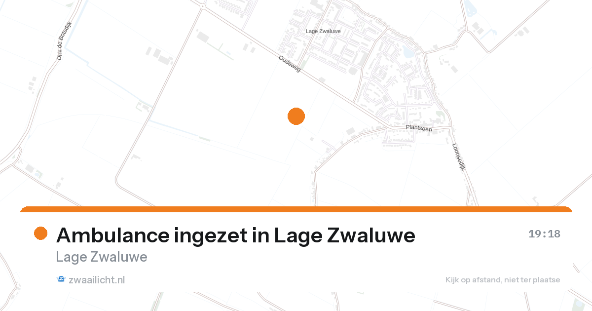 Ambulance ingezet in Lage Zwaluwe — 27 aug 2026