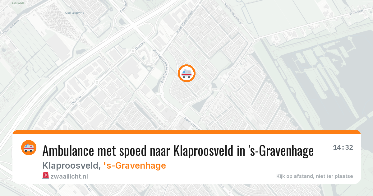Ambulance met spoed naar Klaproosveld in 's-Gravenhage — 10 mei 2026