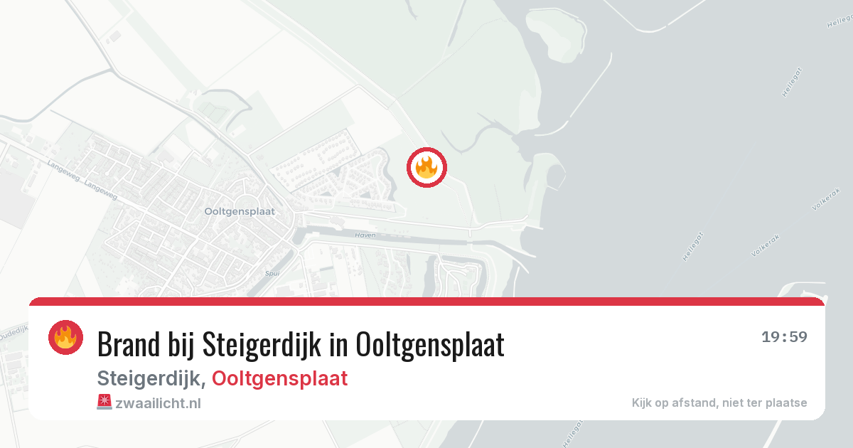 Brand bij Steigerdijk in Ooltgensplaat — 31 jul 2026