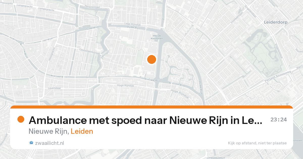 Ambulance met spoed naar Nieuwe Rijn in Leiden — 30 jan 2026