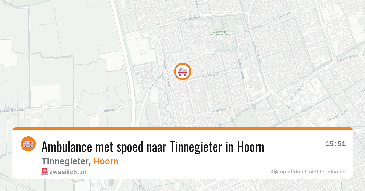 Ambulance met spoed naar Tinnegieter in Hoorn — 30 jun 2026