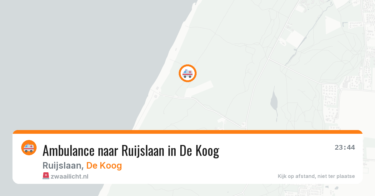 Ambulance naar Ruijslaan in De Koog — 4 jun 2026