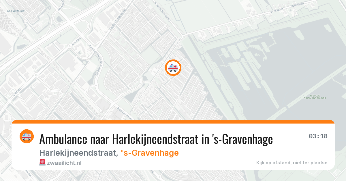 Ambulance naar Harlekijneendstraat in 's-Gravenhage — 19 mrt 2026