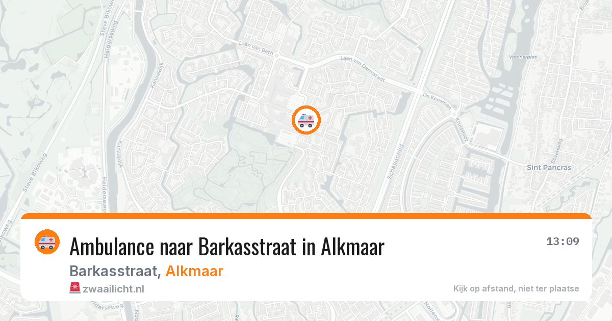 Ambulance naar Barkasstraat in Alkmaar — 11 apr 2026