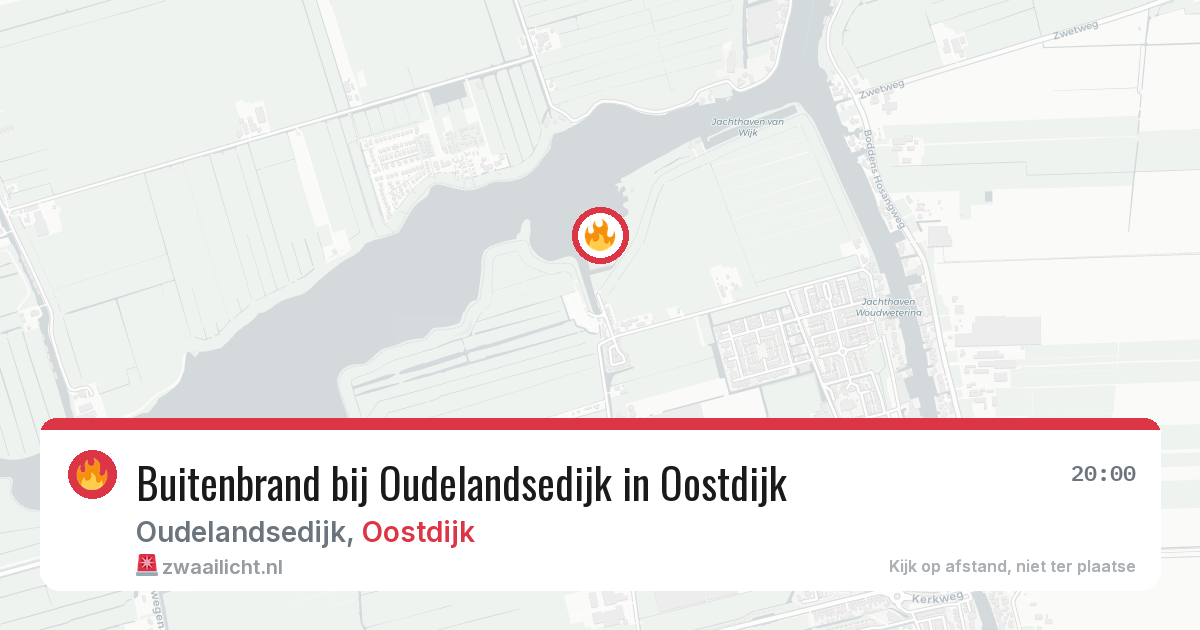 Buitenbrand bij Oudelandsedijk in Oostdijk — 6 jul 2026