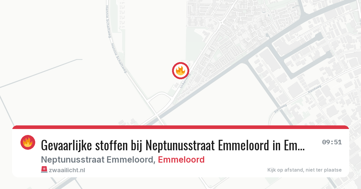Gevaarlijke stoffen bij Neptunusstraat Emmeloord in Emmeloord — 19 jun 2026