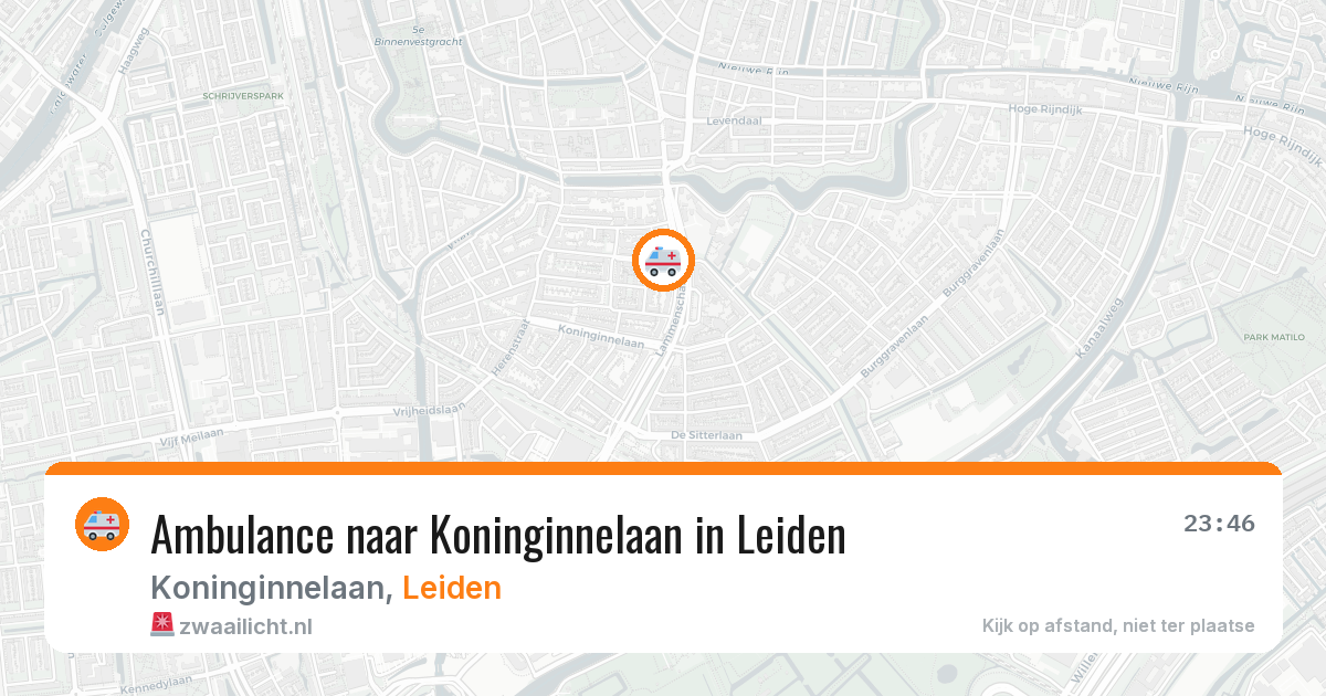 Ambulance naar Koninginnelaan in Leiden — 19 mrt 2026