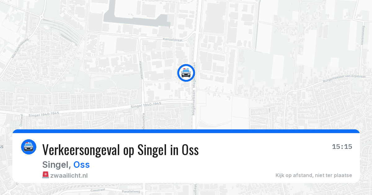 Verkeersongeval op Singel in Oss — 11 apr 2026