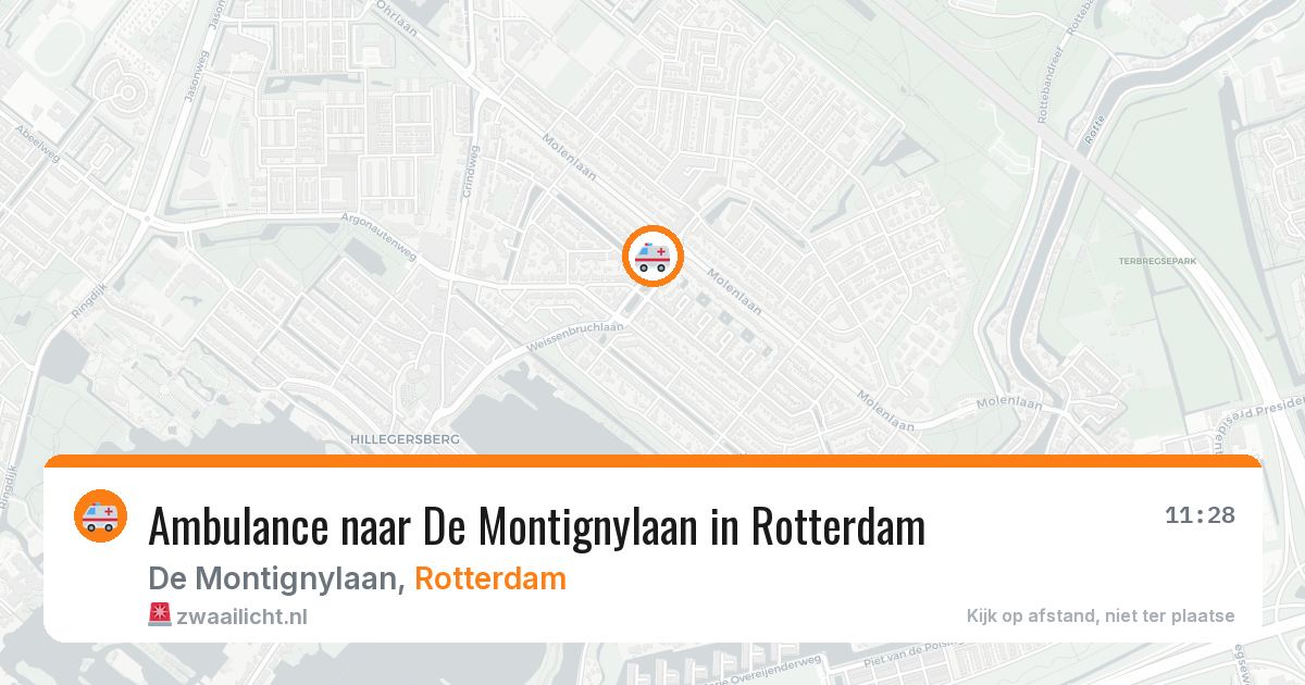 Ambulance naar De Montignylaan in Rotterdam — 11 aug 2026