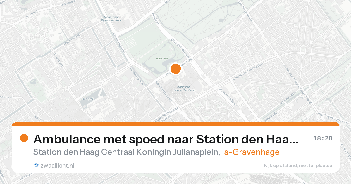 Ambulance met spoed naar Station den Haag Centraal Koningin Julianaplein in 's-Gravenhage — 7 feb 2026