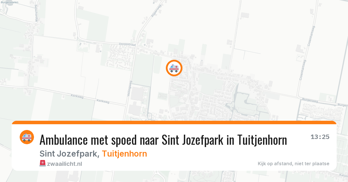 Ambulance met spoed naar Sint Jozefpark in Tuitjenhorn — 13 mrt 2026