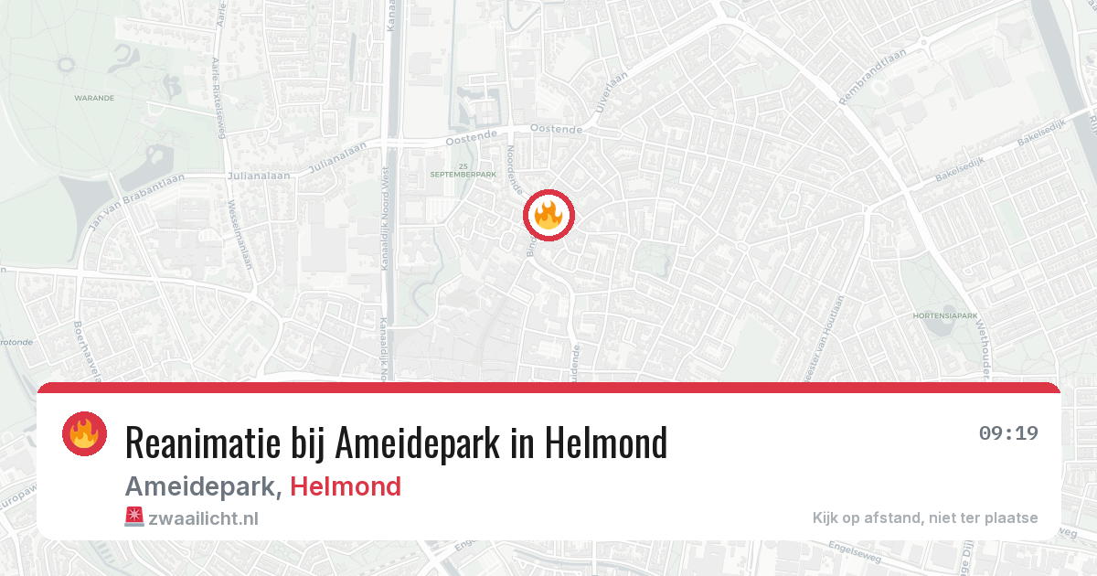 Reanimatie bij Ameidepark in Helmond — 26 mei 2026