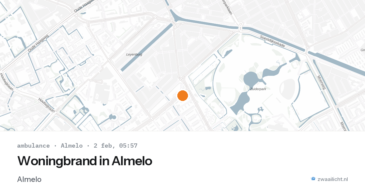Woningbrand in Almelo — 2 feb 2026