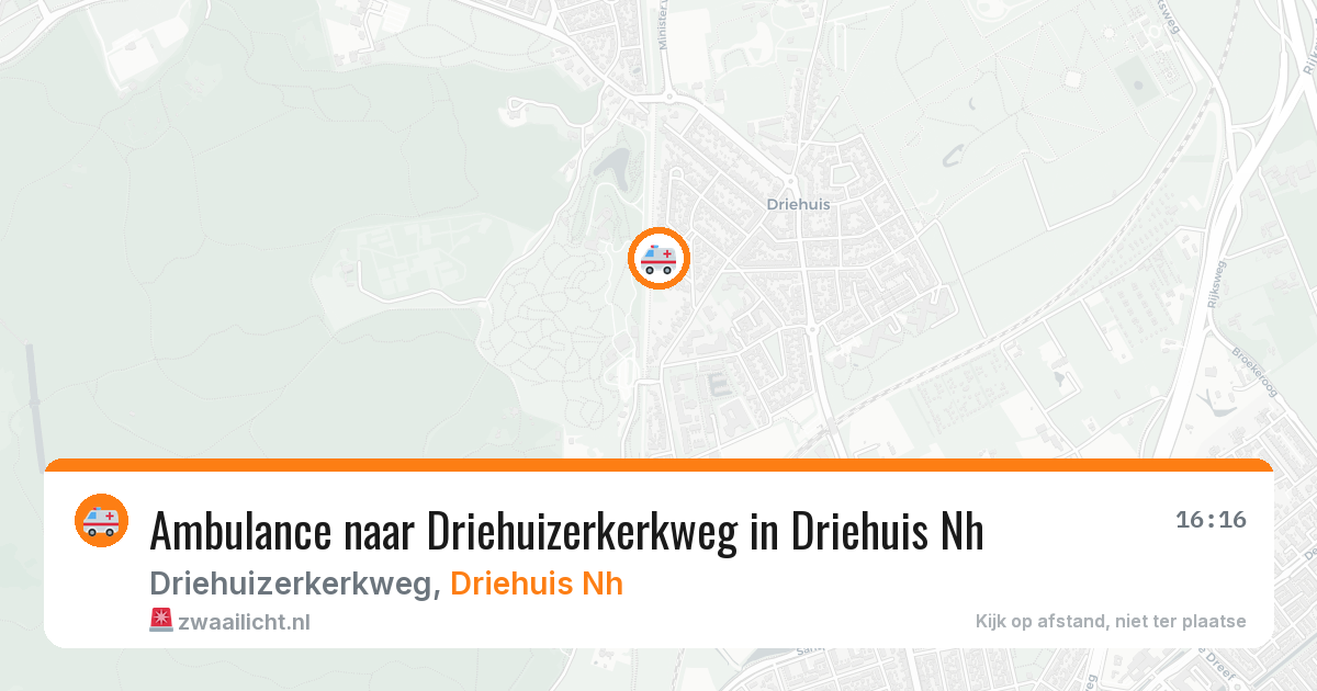 Ambulance naar Driehuizerkerkweg in Driehuis Nh — 6 aug 2026