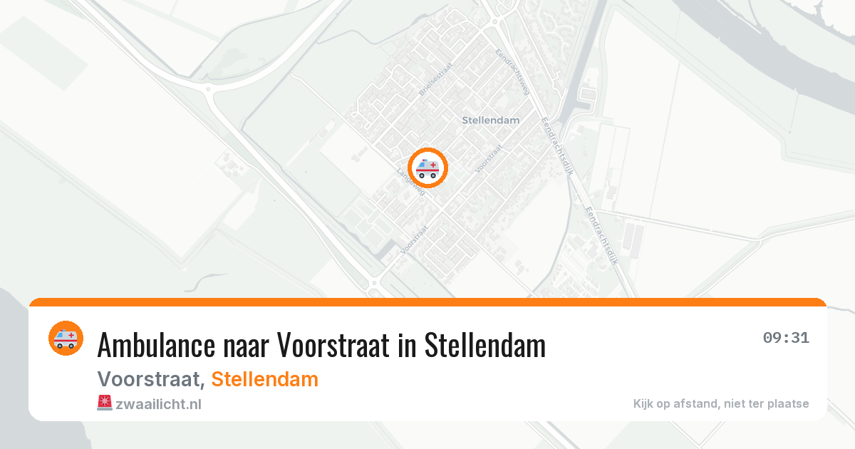 Ambulance naar Voorstraat in Stellendam — 6 jul 2026