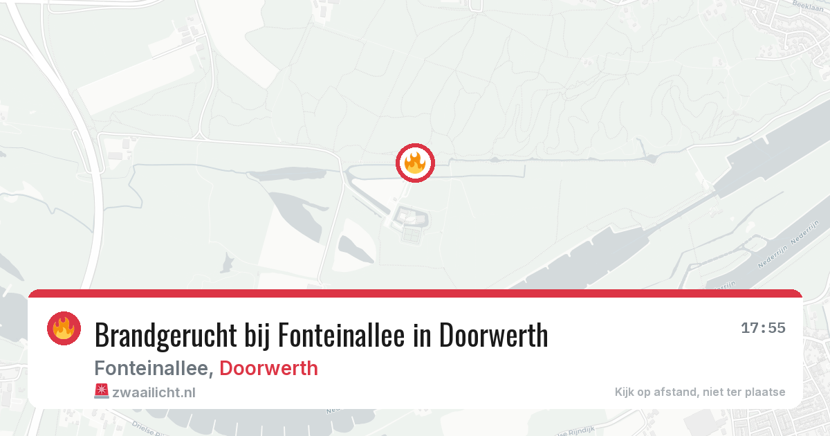 Brandgerucht bij Fonteinallee in Doorwerth — 23 jun 2026