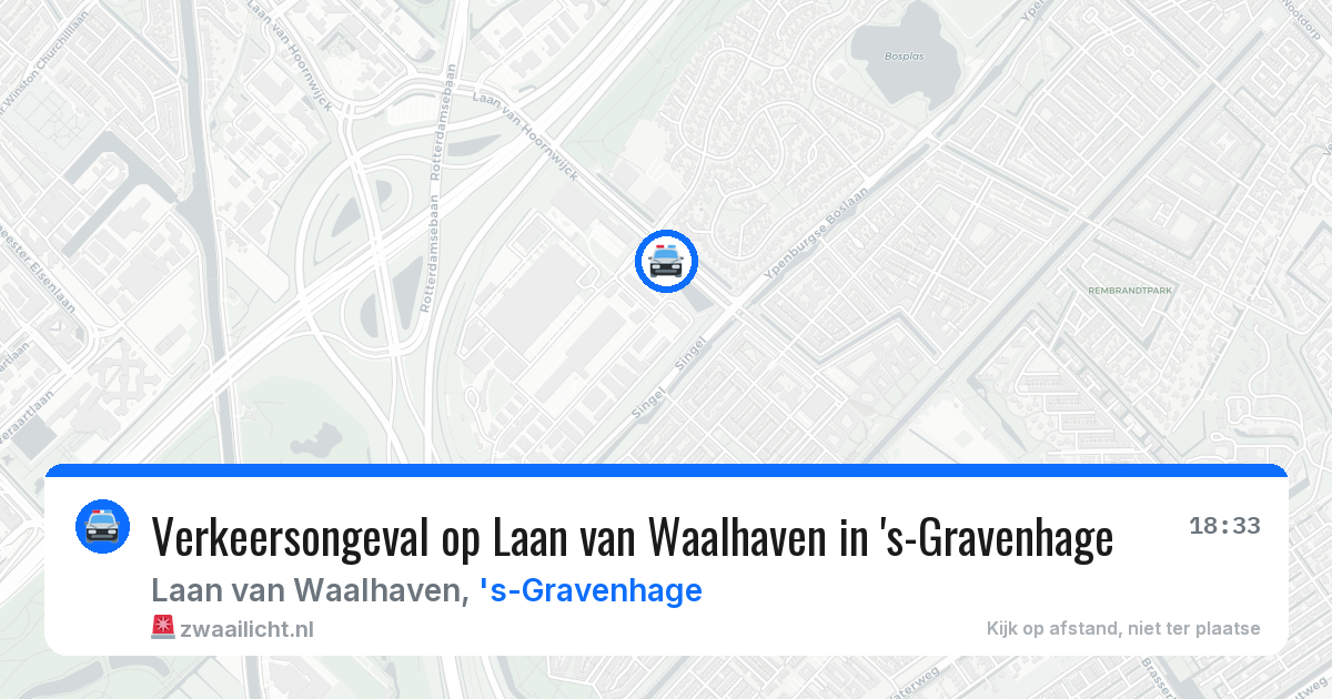 Verkeersongeval op Laan van Waalhaven in 's-Gravenhage — 1 jul 2026