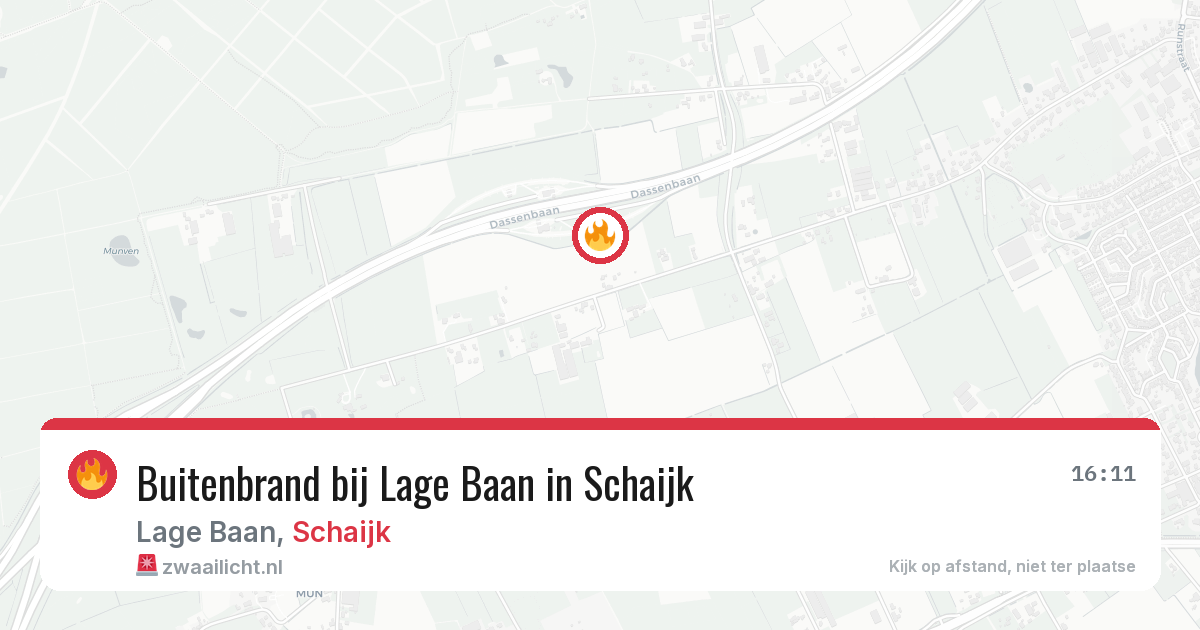 Buitenbrand bij Lage Baan in Schaijk — 23 mei 2026