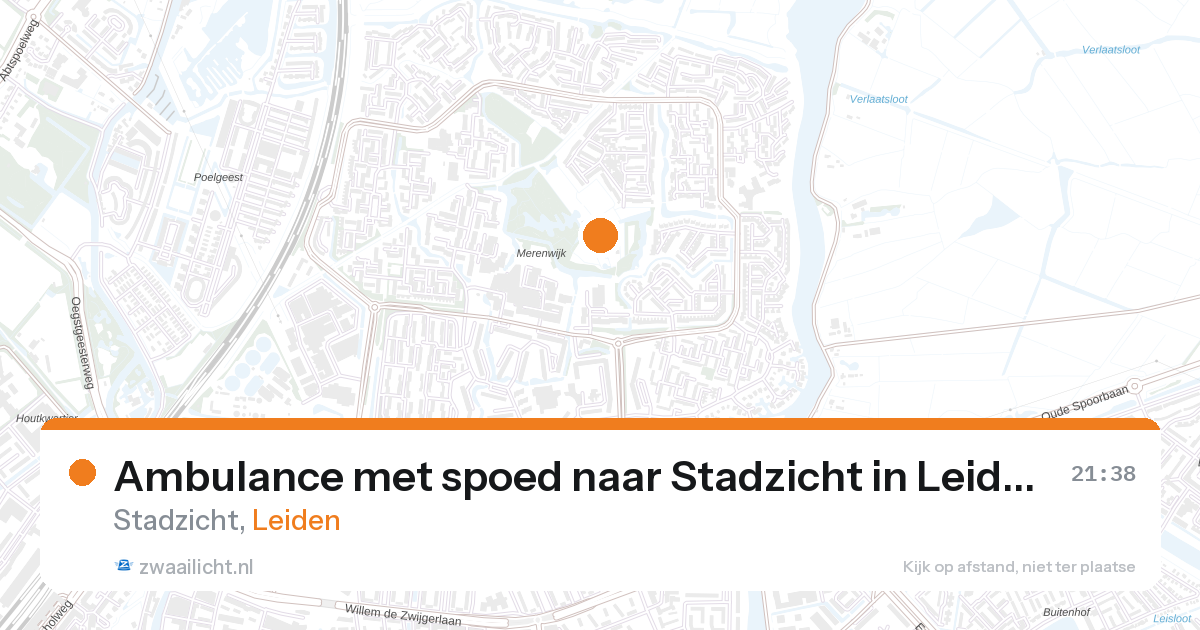 Ambulance met spoed naar Stadzicht in Leiden — 16 feb 2026