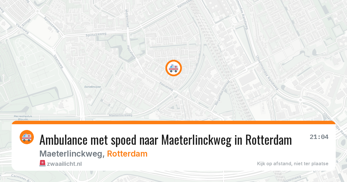 Ambulance met spoed naar Maeterlinckweg in Rotterdam — 1 jul 2026