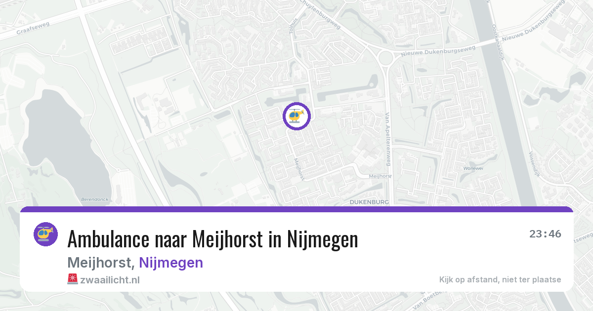 Ambulance naar Meijhorst in Nijmegen — 15 jun 2026