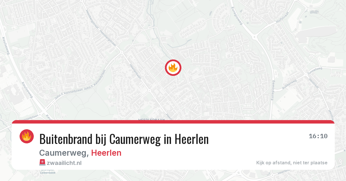 Buitenbrand bij Caumerweg in Heerlen — 12 jul 2026