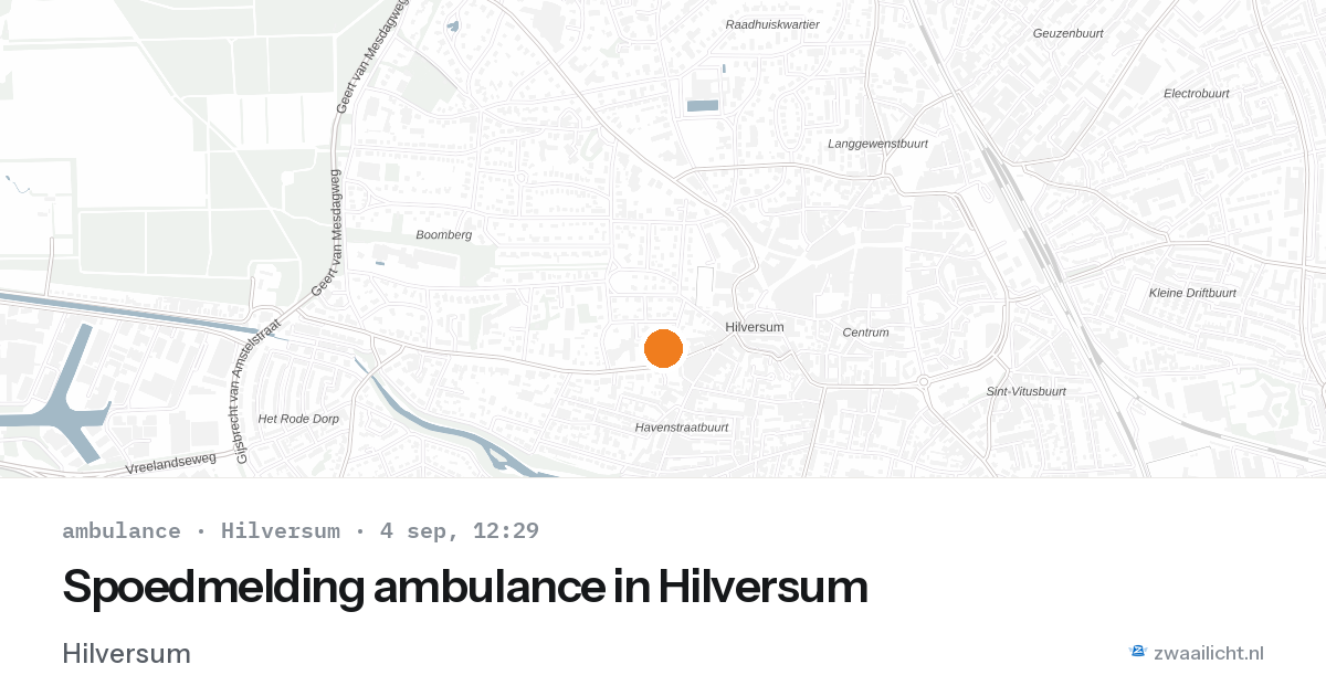 Spoedmelding ambulance in Hilversum — 4 sep 2026