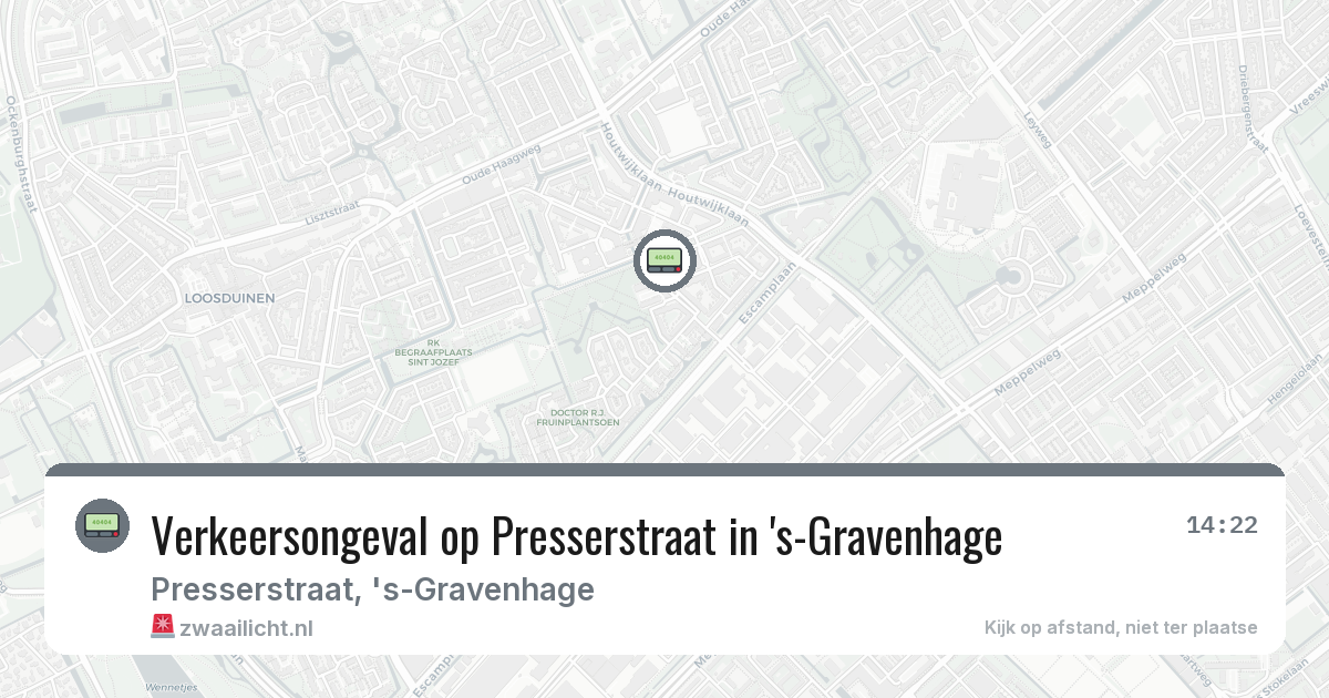 Verkeersongeval op Presserstraat in 's-Gravenhage — 12 feb 2026