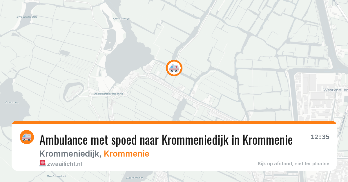Ambulance met spoed naar Krommeniedijk in Krommenie — 18 apr 2026