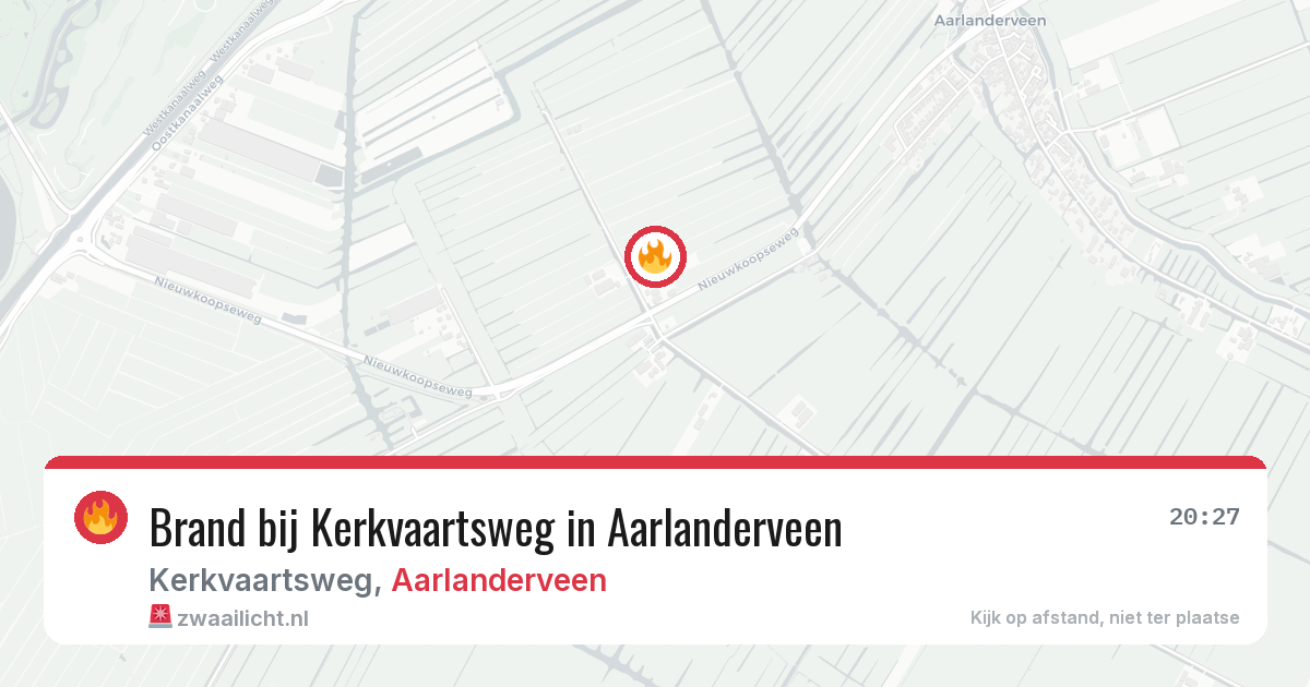 Brand bij Kerkvaartsweg in Aarlanderveen — 15 mrt 2026