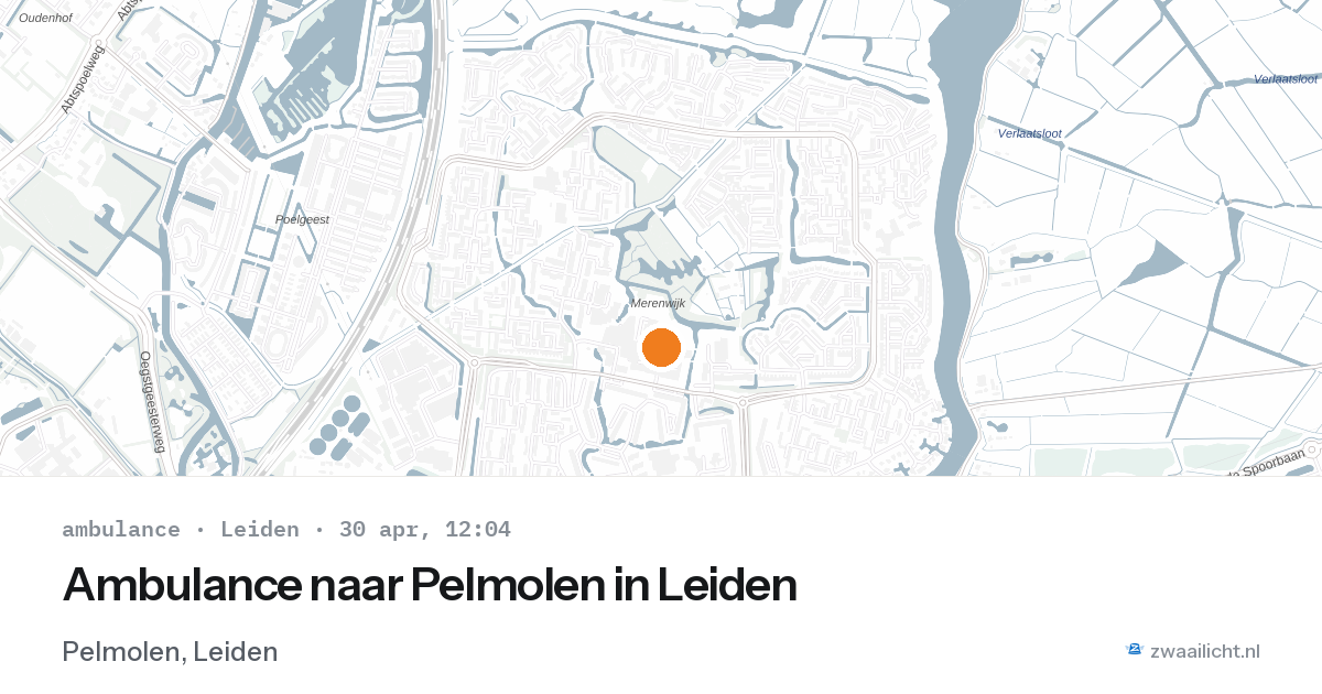 Ambulance naar Pelmolen in Leiden — 30 apr 2026