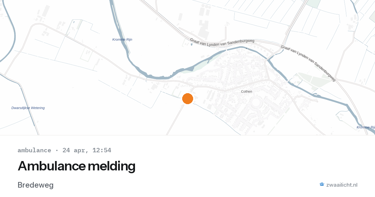 Ambulance melding — 24 apr 2026