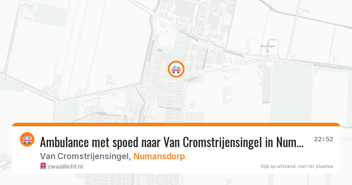 Ambulance met spoed naar Van Cromstrijensingel in Numansdorp — 10 jun 2026