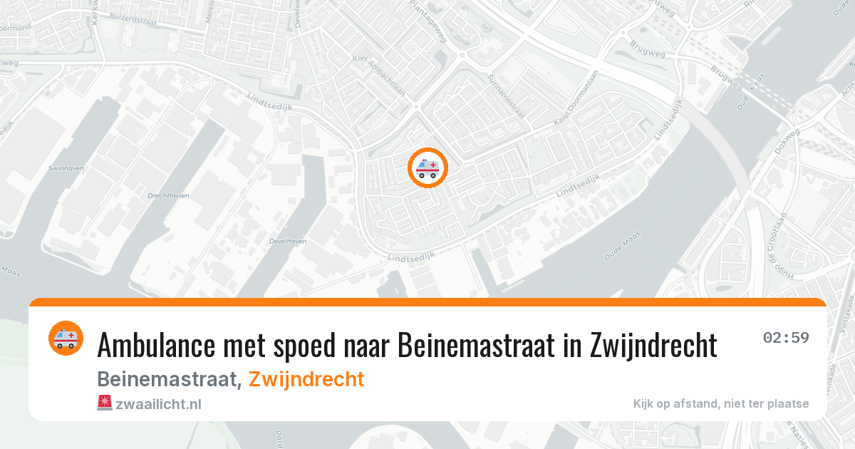 Ambulance met spoed naar Beinemastraat in Zwijndrecht — 6 mei 2026